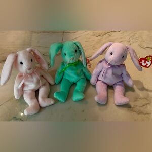 Ty Beanie Babies Hoppity Bunny Trio
